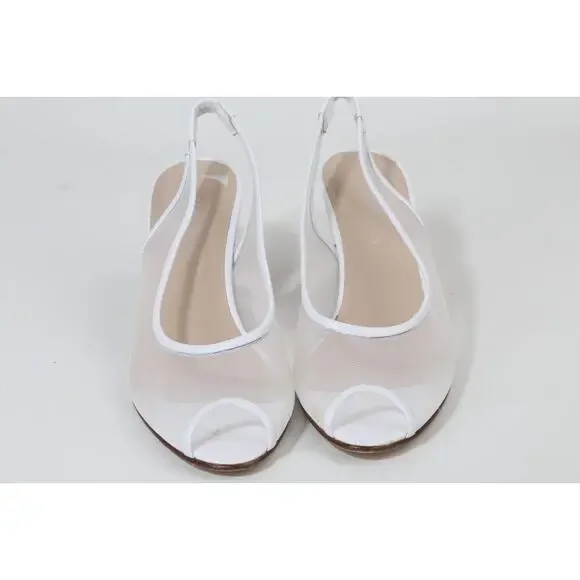 Vintage RAMON TENZA Strawberry Heels White Mesh Slingback Pumps Designer 6.5 M - Picture 9 of 14